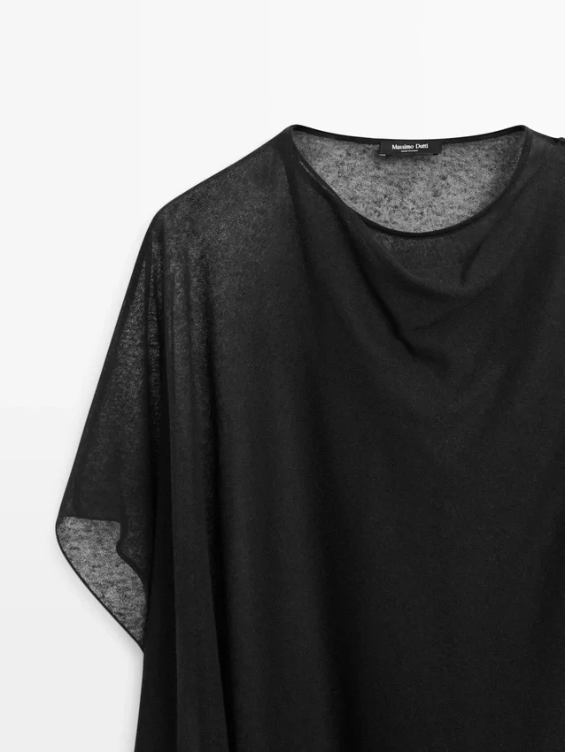 Surplice-mallinen pellavaseos-kapetoppi Surplice-mallinen pellavaseos-kapetoppi