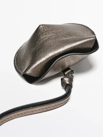 Taitettava nappanahkainen Airpods-kotelo