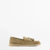 Tassel-koristeiset split-nahkaiset loaferit Tassel-koristeiset split-nahkaiset loaferit