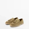 Tassel-koristeiset split-nahkaiset loaferit Tassel-koristeiset split-nahkaiset loaferit