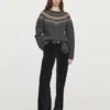 Villainen jacquard-neulepusero Villainen jacquard-neulepusero