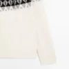 Villaseoksesta valmistettu jacquard-neulepusero Villaseoksesta valmistettu jacquard-neulepusero