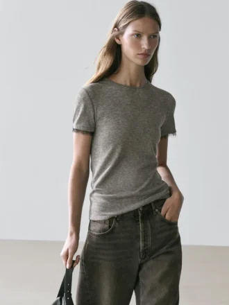 Villaseos-T-paita, jossa pitsiä
